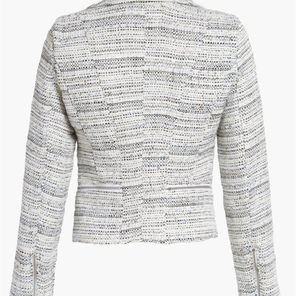 BlankNYC Tweed Fitted Zipper Moto Jacket Sz M - Picture 2 of 7